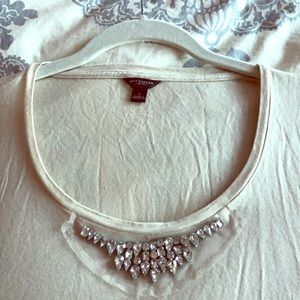 Ann Taylor Glam Jeweled T-shirt